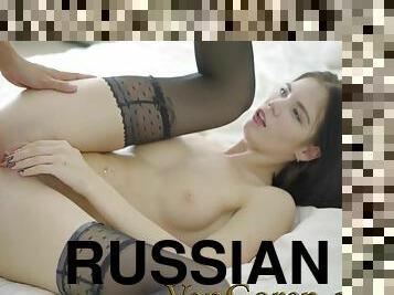 ruso, anal, polla-enorme, adolescente, corrida-interna, pequeñita