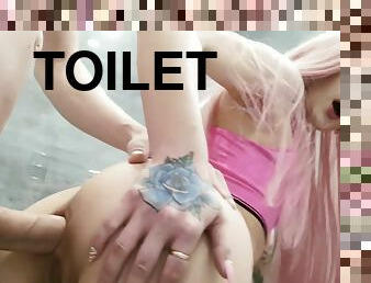 anal, ados, toilette