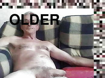 Sexy older daddy masturbates and cums