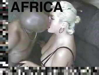 interracial, compilation, baisers, américaine, africaine