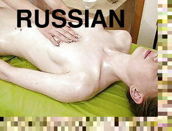 Russian teen Domna Svistok gets a hardcore massage