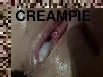 Extreme creampie closeup POV