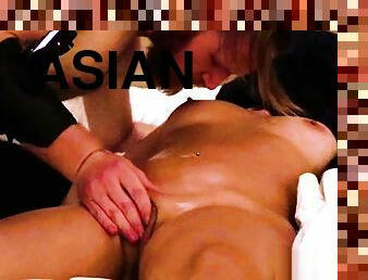 asiatique, cul, orgasme, giclée, amateur, massage, bout-a-bout