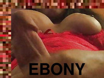 Ebony Tranny Babe Cums 