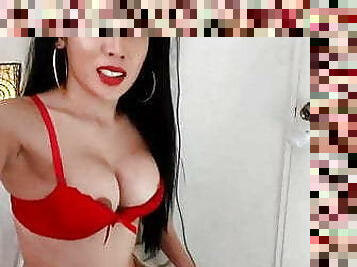 asiático, transsexual, tiro-ao-alvo, ejaculação, webcam