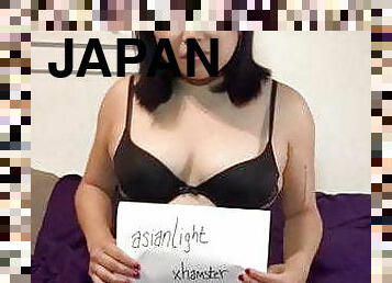 asiático, amador, japonesa, puta-slut, langerie, dançando, puta-whore