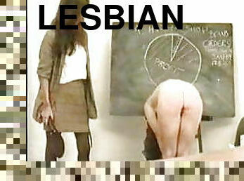 lesbiana, jefe, azotaina