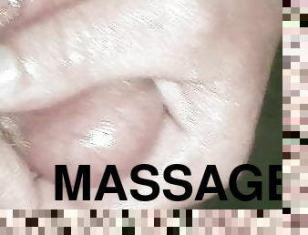 Massage balls and dick