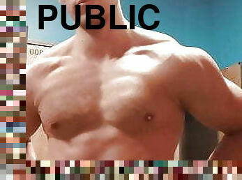 baignade, en-plein-air, public, amateur, gay, famille, douche, musclé, salle-de-gym