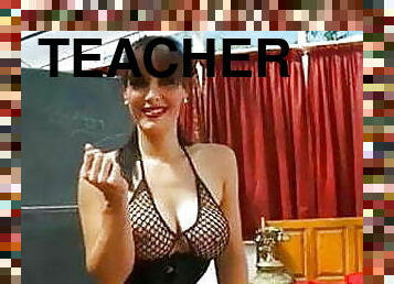 tetas-grandes, masturbación, profesora, calientapollas