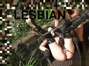 Lesbian Leather Harness
