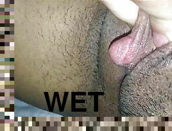 Playing with my wet clit
