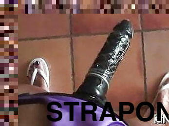 strapon, pėdos, dildo, dominavimas