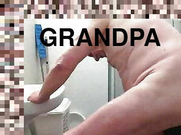 baignade, papa, gay, douche, pappounet, grand-papa