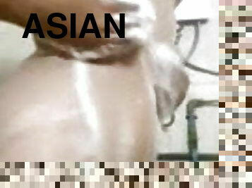 asiatisk, bad, masturbation, kändis, dusch