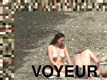 nudist, publik, amatör, samling, kamera, voyeur