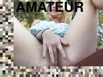 masturbation, en-plein-air, amateur, jouet