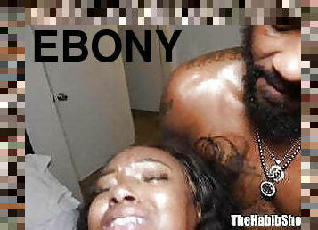 Ebony Blu Meree fucks Cameron Cox with her tight pussy