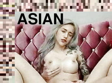asiatisk, store-pupper, gammel, orgasme, fingret, thai, blond, 18år, dildo, eldre-older