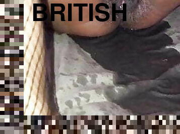 pissande, kvinnligt-sprut, svart, brittisk