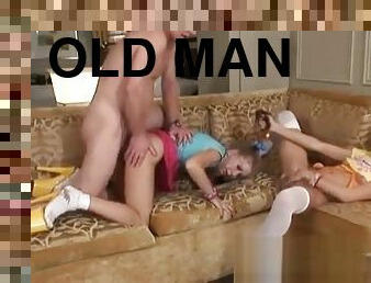 Old Man Fucked Two Whores