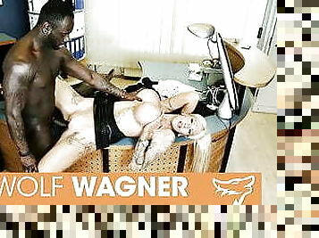 The boss bangs his new office slut Lena Lay! wolfwagner.com