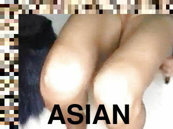 asiatisk, onani, hjemmelavet, mor, fingering, kæreste-kvindlig, dildo, biseksuel