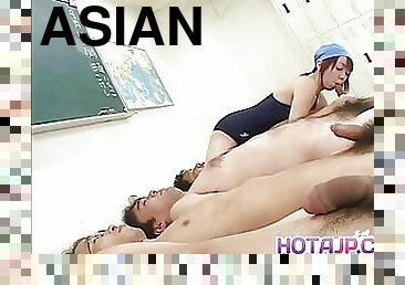 asiatique, gros-nichons, poilue, fellation, ejaculation-sur-le-corps, japonais, sexe-de-groupe, sur-le-visage, vagin, seins