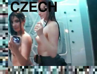 Czech teen Girls at Hot Shower Dance Party