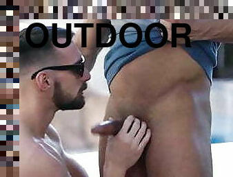 al-aire-libre, anal, mamada, polla-enorme, gay, musculada, polla, chupando