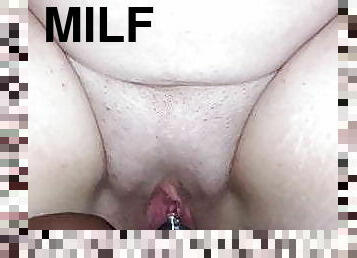 amateur, milf, point-de-vue, pute, américaine, brunette, cougar