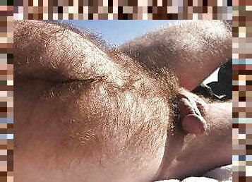 Dripping Precum on the Beach