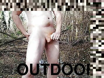 Masturbating Naked Outdoors  