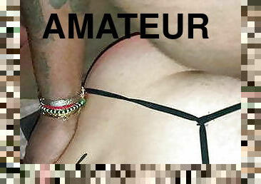 transsexuelle, amateur, anal, énorme-bite, française, bas, point-de-vue, horny, lingerie