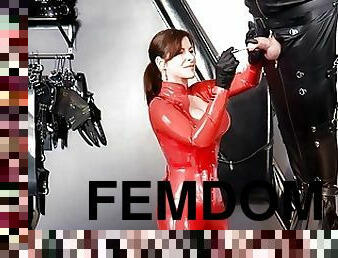 pornostjerne, bdsm, slave, britisk, latex, bondage, melk, femdom, spanking, lær