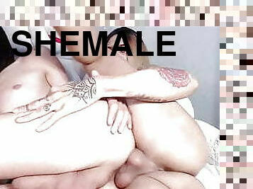 shemale, amatør, anal, par, gal, webkamera