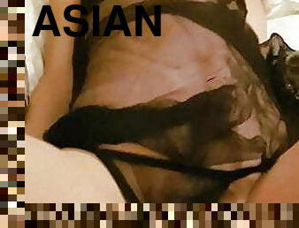 asiatique, poilue, orgasme, chatte-pussy, doigtage, pute, lingerie, serrée, coréen, petits-seins