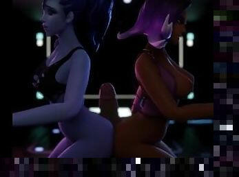 Widowmaker and Sombra fun with big dick. GCRaw. Overwatch