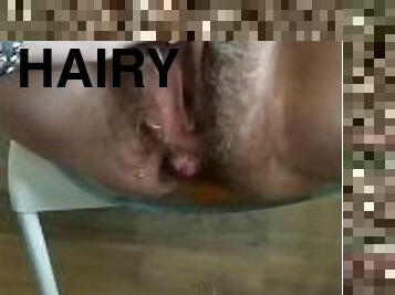 hårete, gammel, pissing, pussy, amatør, eldre, mamma, par, bbw, ung-18