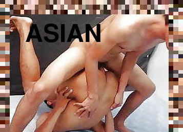 Asians Ray and Nick Piss and Fuck Raw