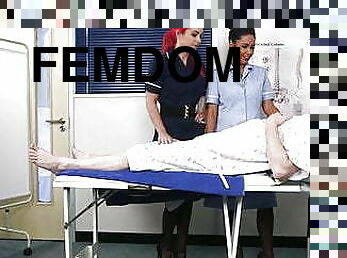 CFNM nurse femdoms sucking off car crashed sub