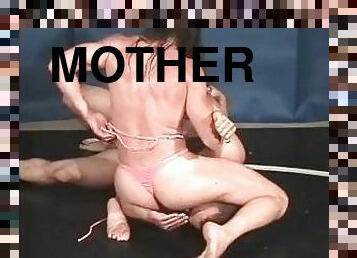 orgasmo, duplo, mãe-mother, wrestling, penetração