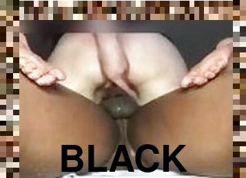 White girl riding black dick till she squirts