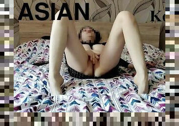 asia, mastubasi, orgasme, pelajar-perempuan, amatir, sayang, remaja, kaki, akademi, seorang-diri