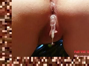 MESSIEST EVER DRIPPING CREAMPIE! W HUGE CUM BUBBLE!