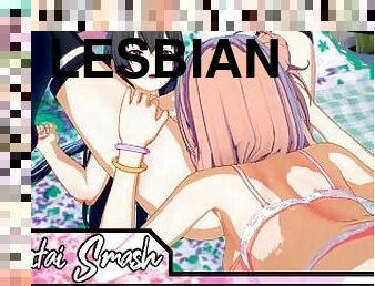 orgasmo, cona-pussy, lésbicas, anime, hentai, engraçado