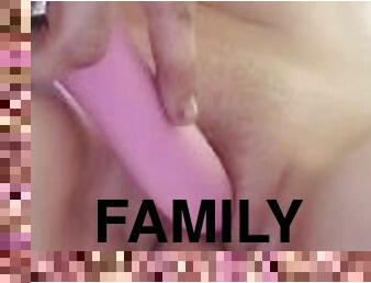 masturbieren, muschi, babe, spielzeug, beule, famlie, blondine, kamera, dildo