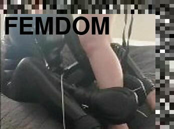 strapon, bdsm, slave, knepning-fucking, latex, bondage, elskerinde, femidom, gummi, suttende