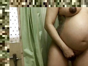 mandi, payudara-besar, mastubasi, hamil, isteri, amatir, jenis-pornografi-milf, latina, payudara, mandi-shower