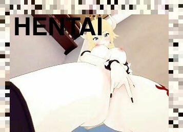 gros-nichons, masturbation, orgasme, chatte-pussy, ados, doigtage, blonde, anime, hentai, 3d